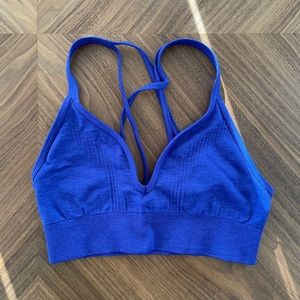 Blue lululemon sports bra